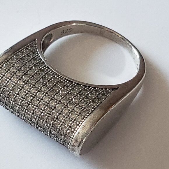 Caroline Néron Ring in Sterling Silver and Rhinestones  Approximately size 7 - Picture 7 of 10